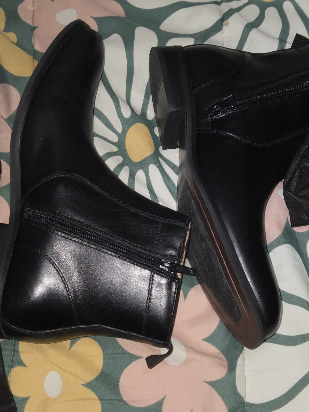 La Milano Men’s Black Leather Side Zip Dress Boots Size 9 M w/ Dust Bag